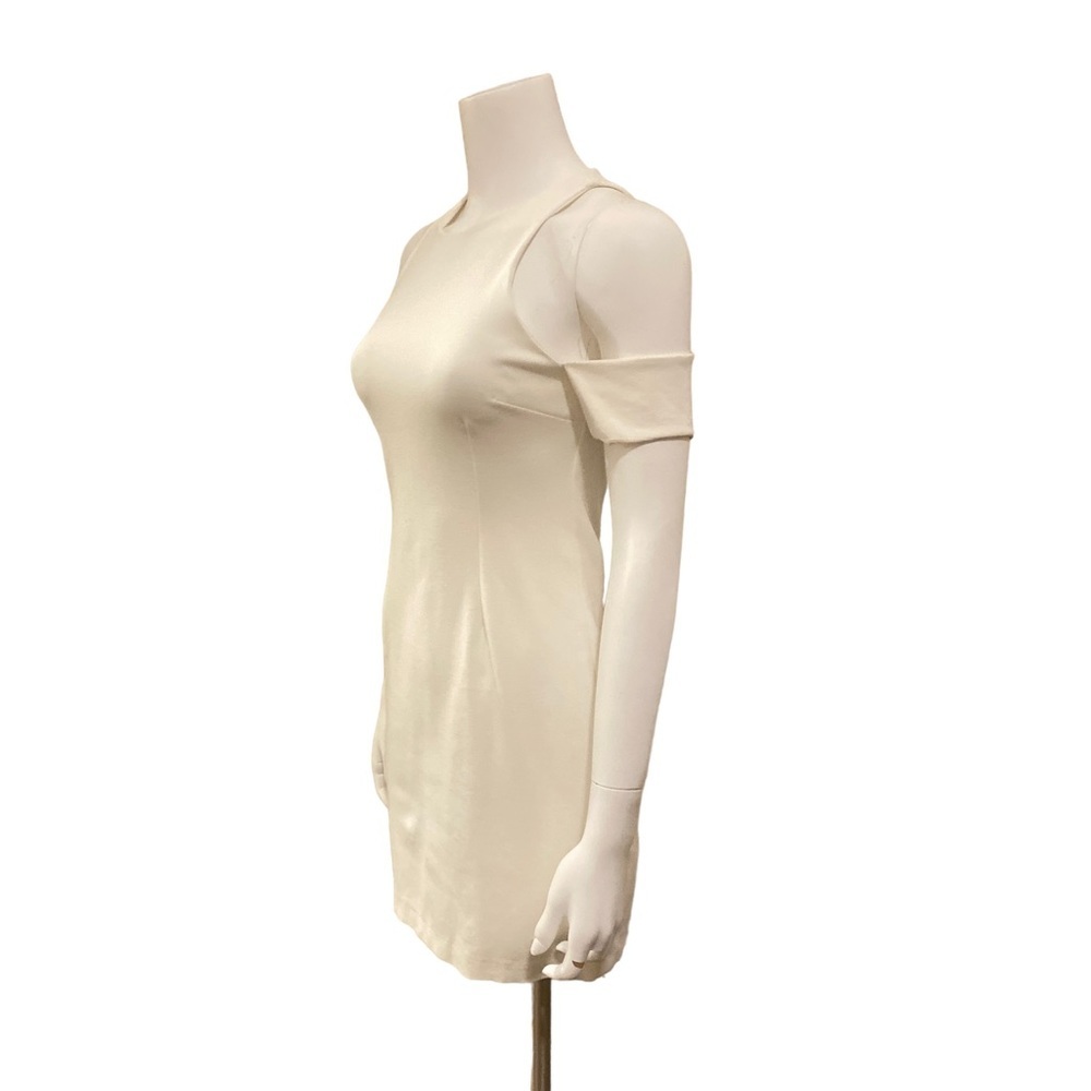N/NICHOLAS Cream Ponte Cold Shoulder Dress, size 4 - Picture 4 of 10